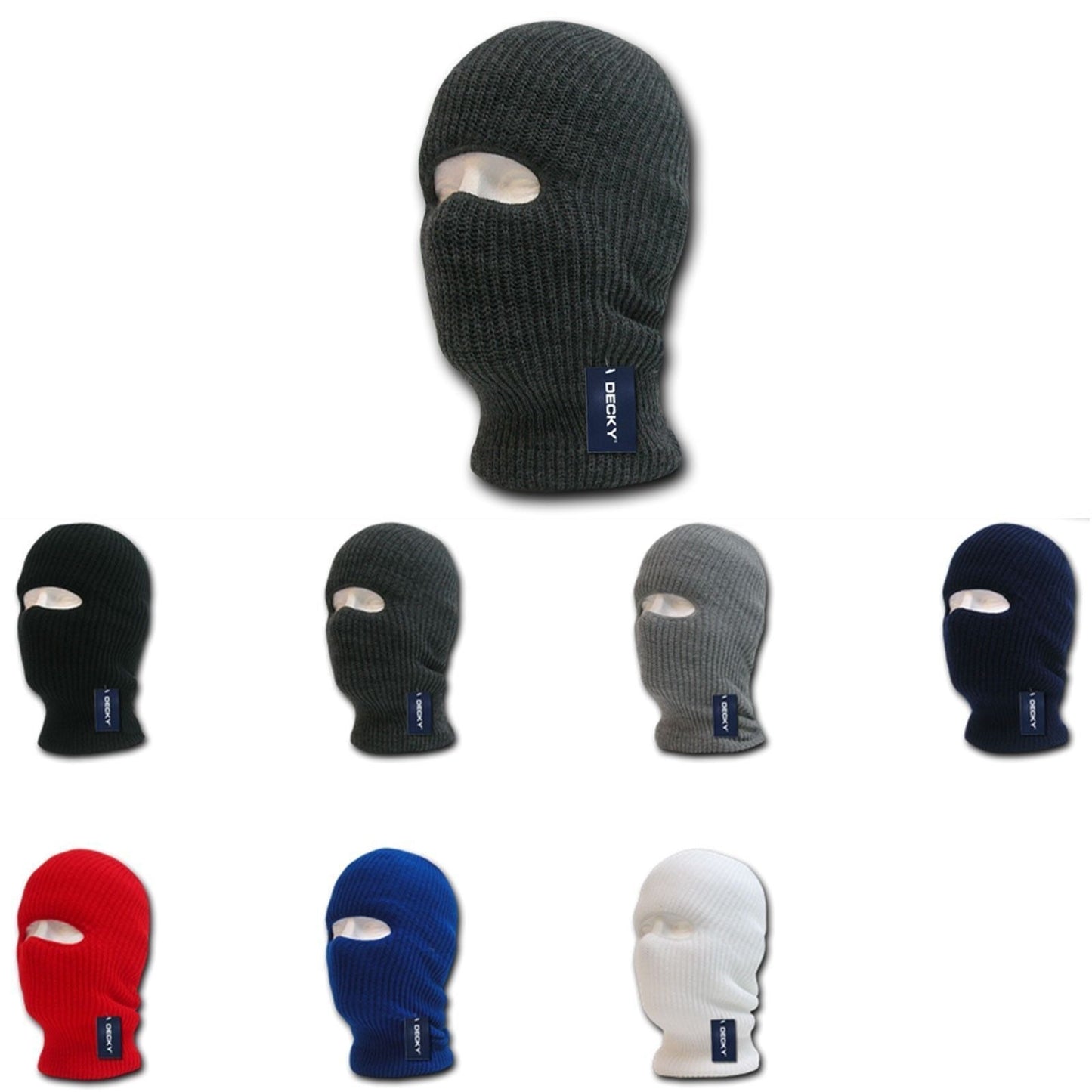 1 Dozen Decky Ski Face Mask 1 Hole Balaclava Beanies Knit Wholesale Lot