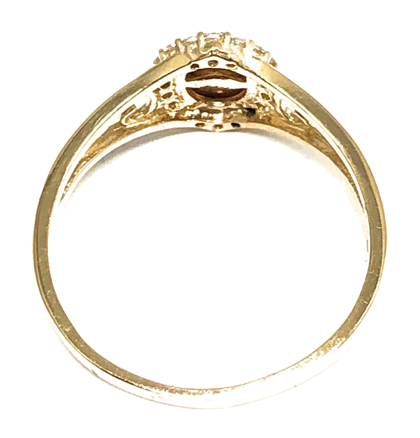 10k Solid Gold Yellow & Rose Gold Virrgin Mary CZ Ring